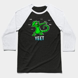 Yeet Dab - Dabbing Trendy Dance Emote Meme - Autumn Fall Kids Teens  - Gecko Lizard Baseball T-Shirt